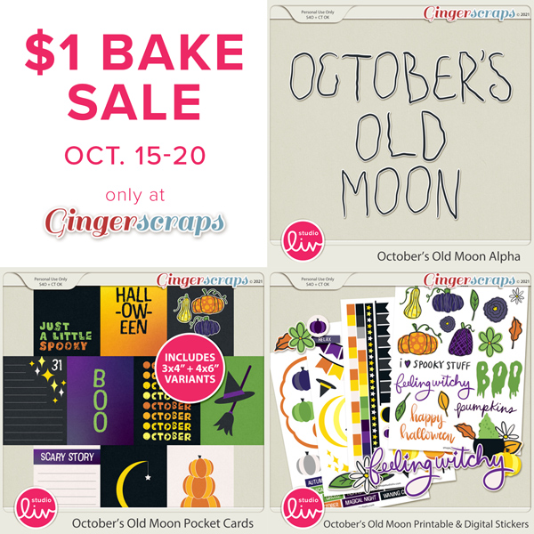 $1 Bake Sale Oct. 15-20 only at GingerScraps