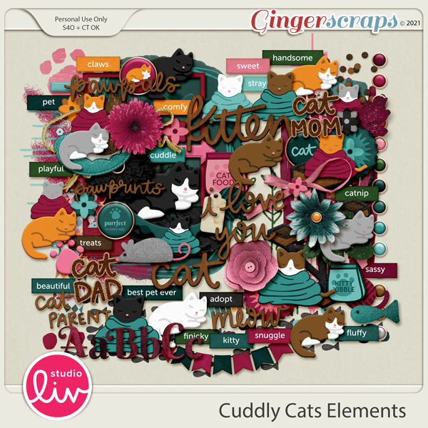 Cuddly Cats Elements preview