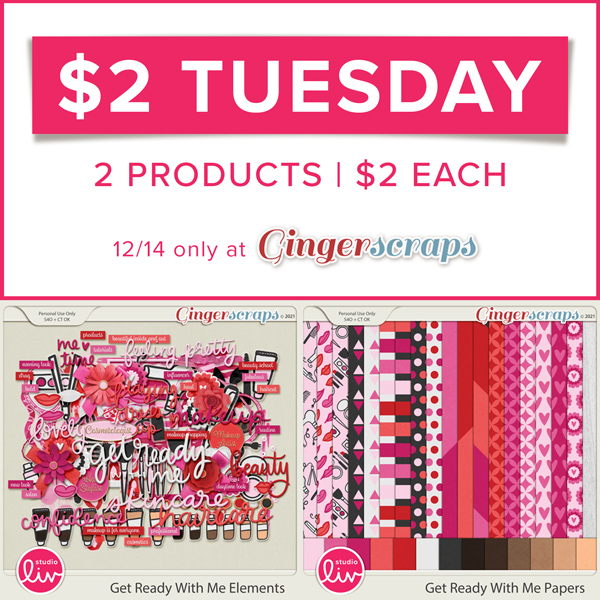 $2 Tuesday 2 products | $2 each 12/14 only at GingerScraps
