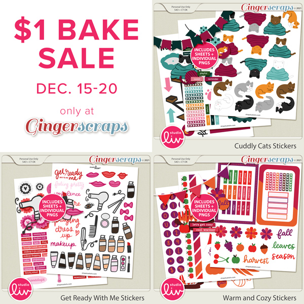 $1 Bake Sale Dec. 15-20 only at GingerScraps