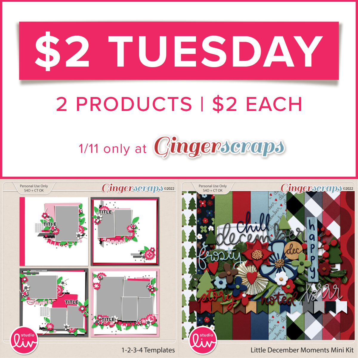 $2 Tuesday | Template Set and Mini Kit