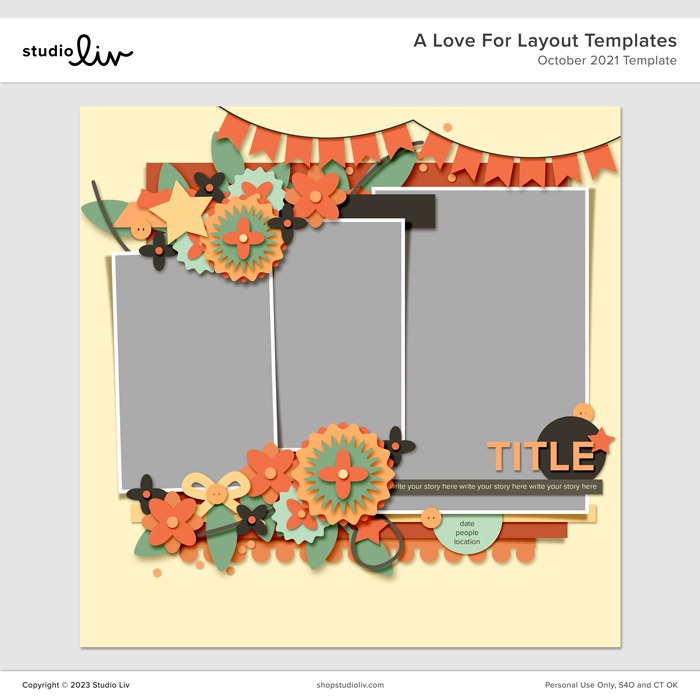 A Love For Layout Templates October 2021 Template