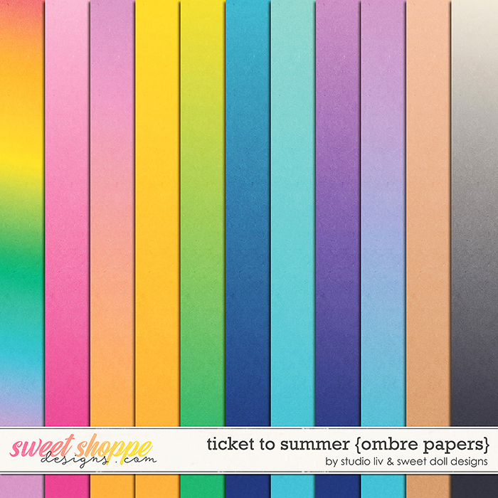 Ticket to Summer Ombre Papers