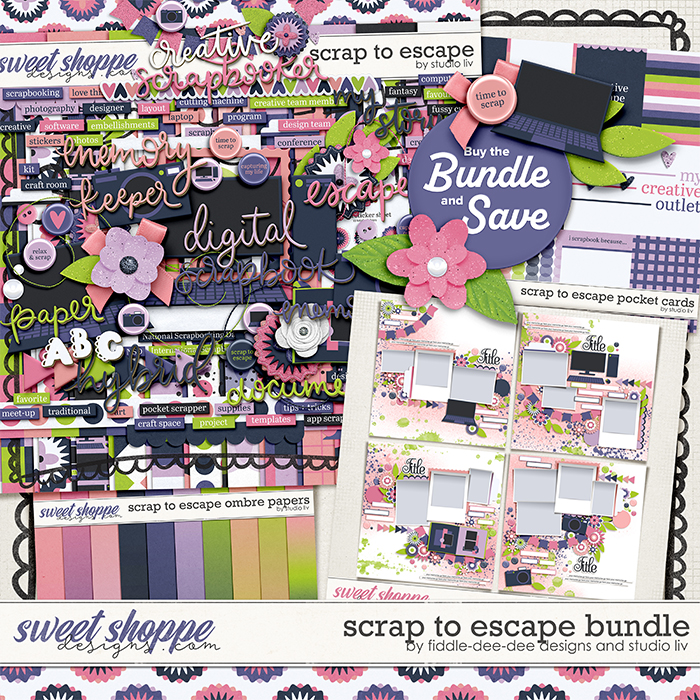 Scrap to Escape Bundle by Fiddle-Dee-Dee Designs and Studio Liv
